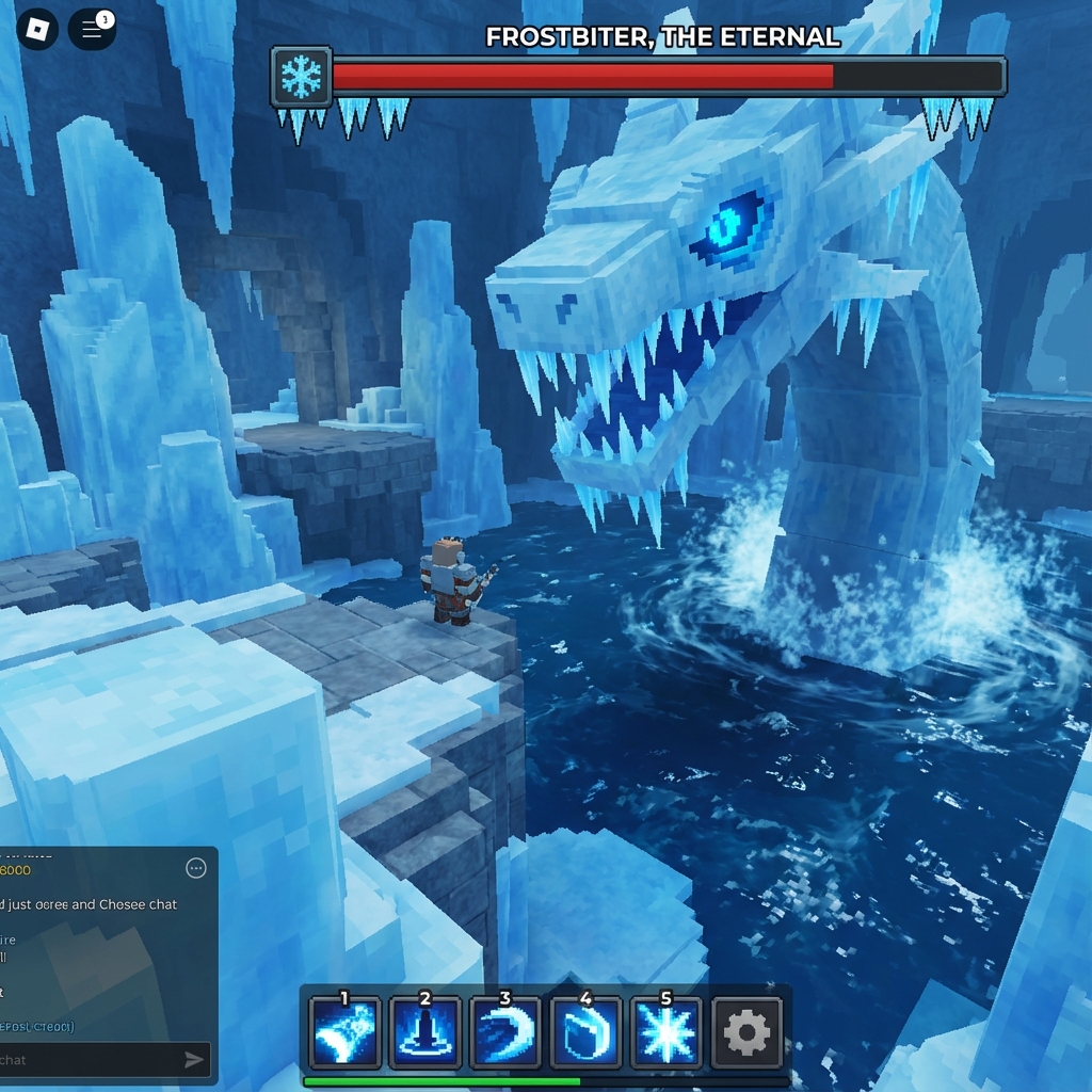 Cryoshock Serpent Boss Fight in Fisch Roblox Game